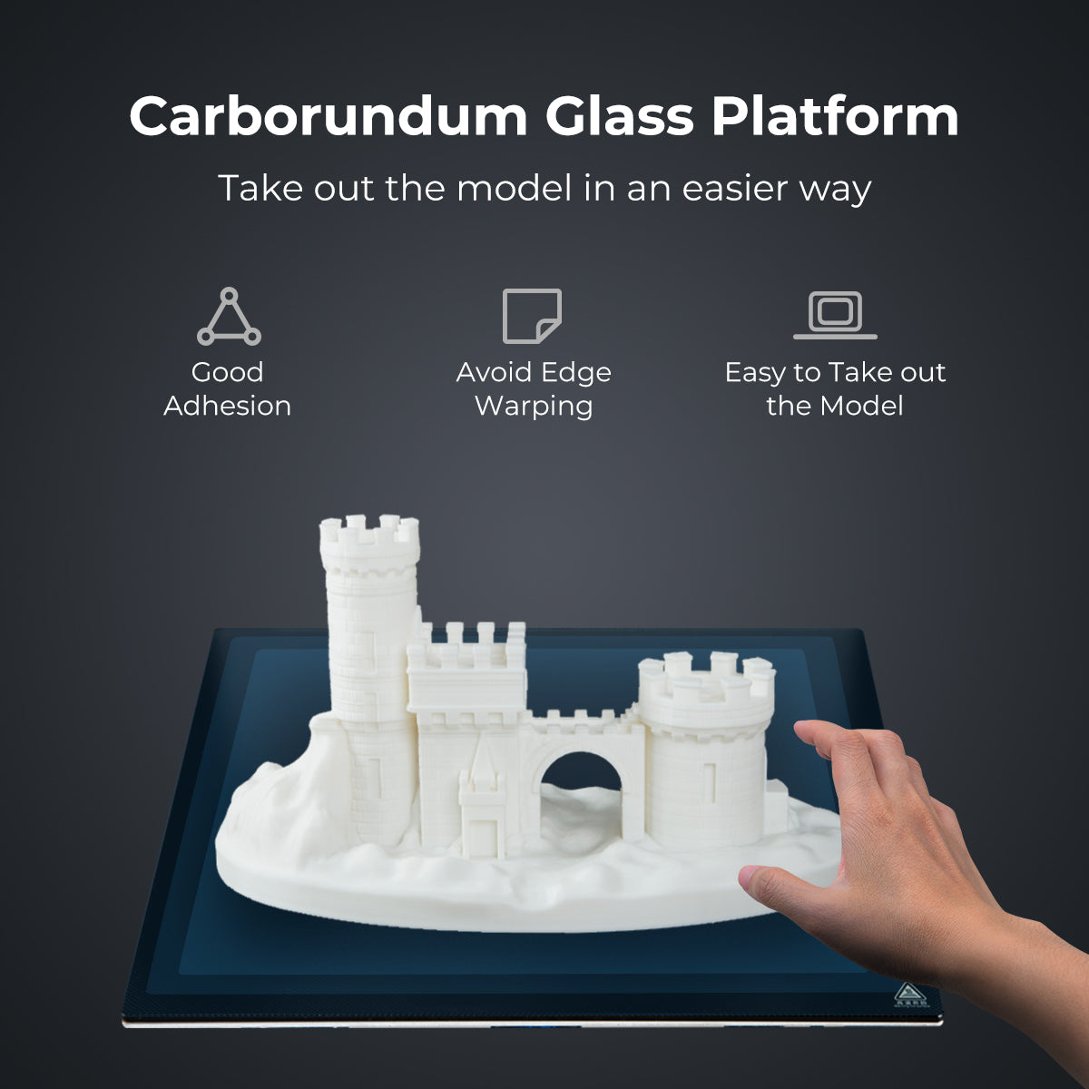 Ender-3 V2 karborundum cam baskı platformu